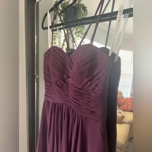 “Haleigh” Azazie Bridesmaid Dress: Color Plum. Size A2